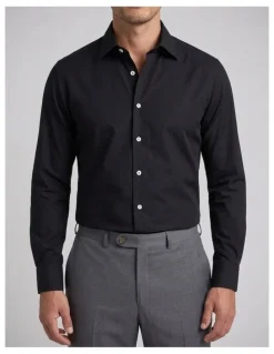 Institchu Marconi Black Cotton Shirt