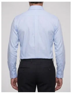 Institchu Stevenson Blue Textured Cotton Shirt