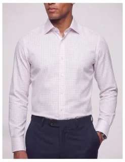 Institchu Wilde Pink Windowpane Cotton Shirt