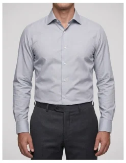 Institchu Wilson Grey Pincheck Cotton Shirt