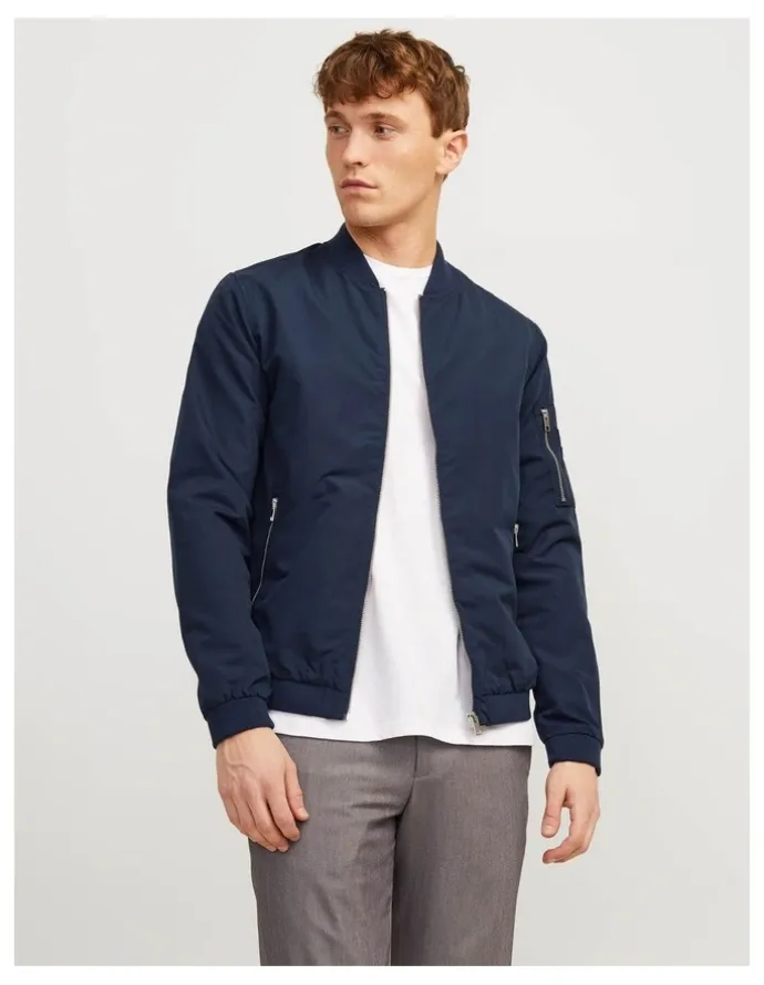 Jack & Jones Bomber Jacket in Blue