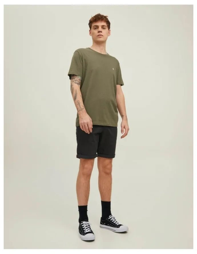 Jack & Jones Bowie Stretch Chino Shorts in Black