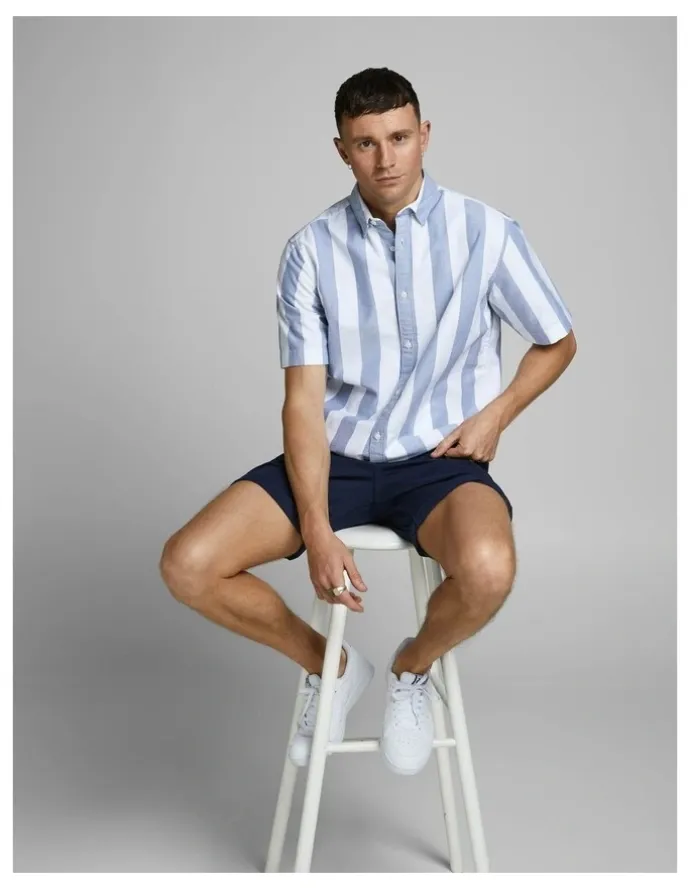 Jack & Jones Bowie Stretch Chino Shorts in Navy