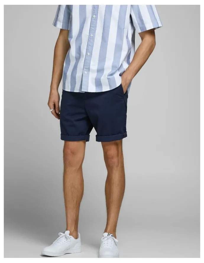 Jack & Jones Bowie Stretch Chino Shorts in Navy