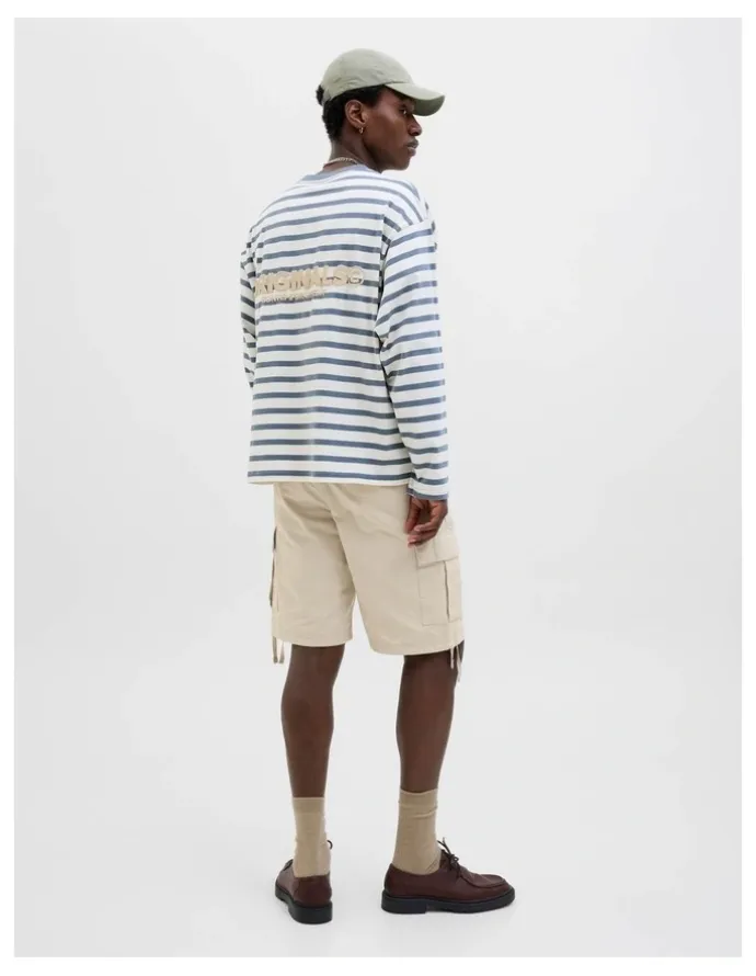 Jack & Jones Cole Barkley Cargo Shorts in Moonbeam