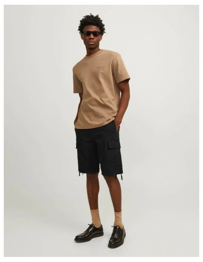 Jack & Jones Cole Barkley Cargo Shorts in Black