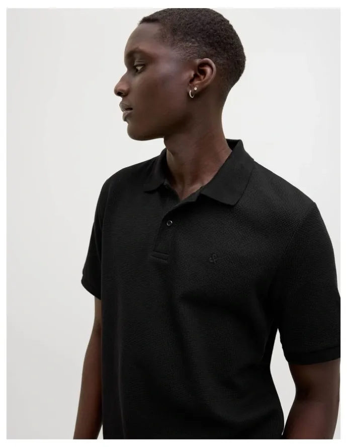 Jack & Jones Eaustin Short Sleeved Polo in Black