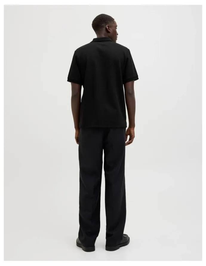 Jack & Jones Eaustin Short Sleeved Polo in Black