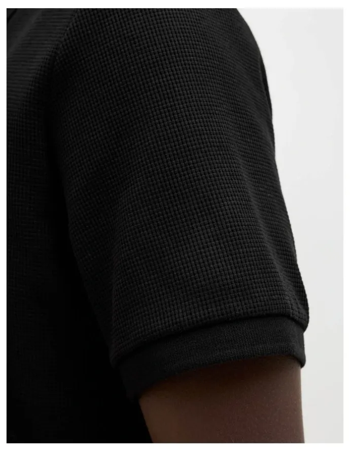 Jack & Jones Eaustin Short Sleeved Polo in Black