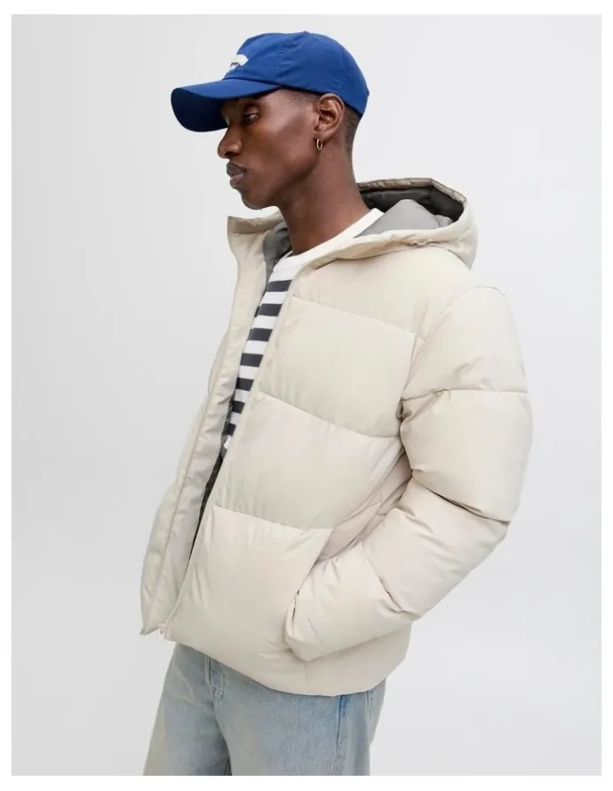 Jack & Jones Global Puffer Jacket in White