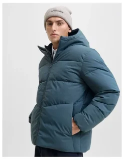 Jack & Jones Global Puffer Jacket in Blue