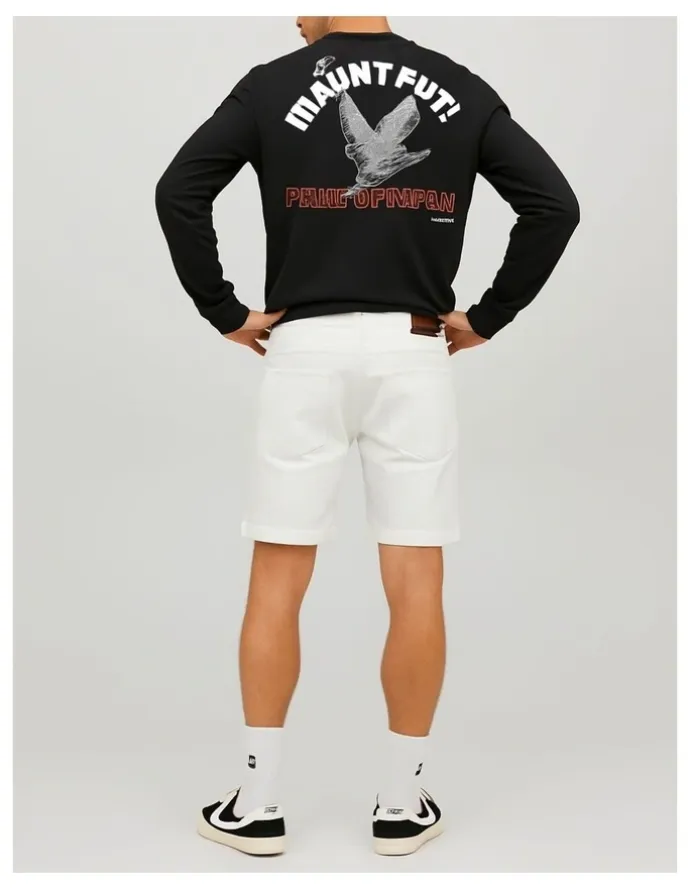 Jack & Jones Jjirick Jjoriginal Denim Shorts in White