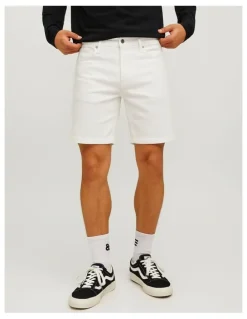 Jack & Jones Jjirick Jjoriginal Denim Shorts in White
