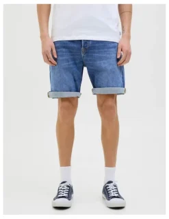 Jack & Jones JJIRICK Original Denim Shorts in Blue
