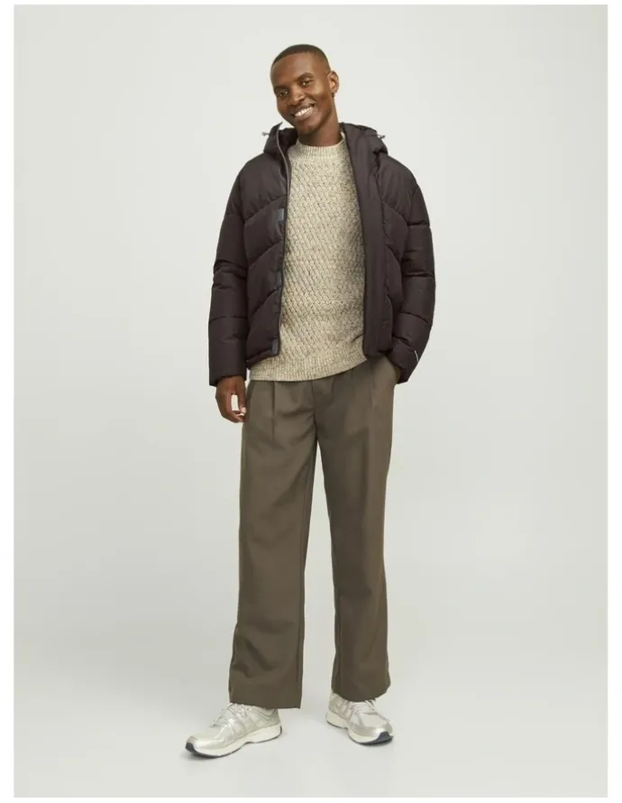 Jack & Jones Jjworld Puffer Jacket in Mulch