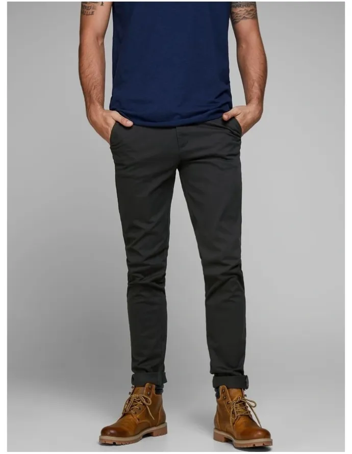Jack & Jones Marco Bowie Slim Fit Chino Pant in Black