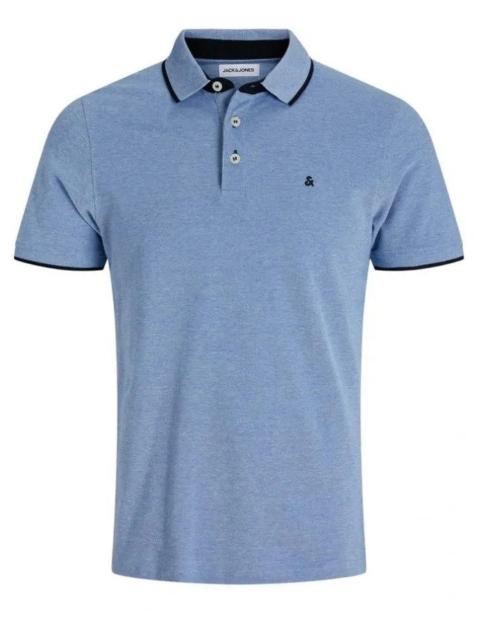 Jack & Jones Paulos Short Sleeve Polo in Cobalt Blue