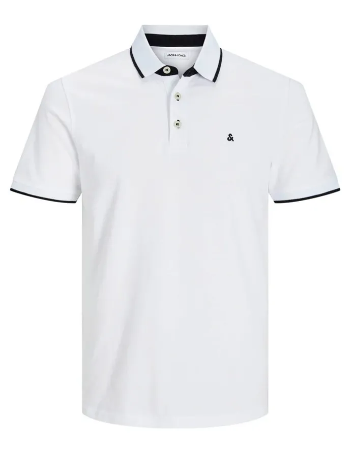 Jack & Jones Paulos Short Sleeve Polo in White
