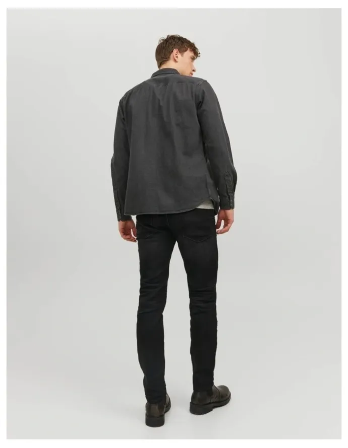 Jack & Jones Sheridan Long Sleeve Denim Shirt in Black