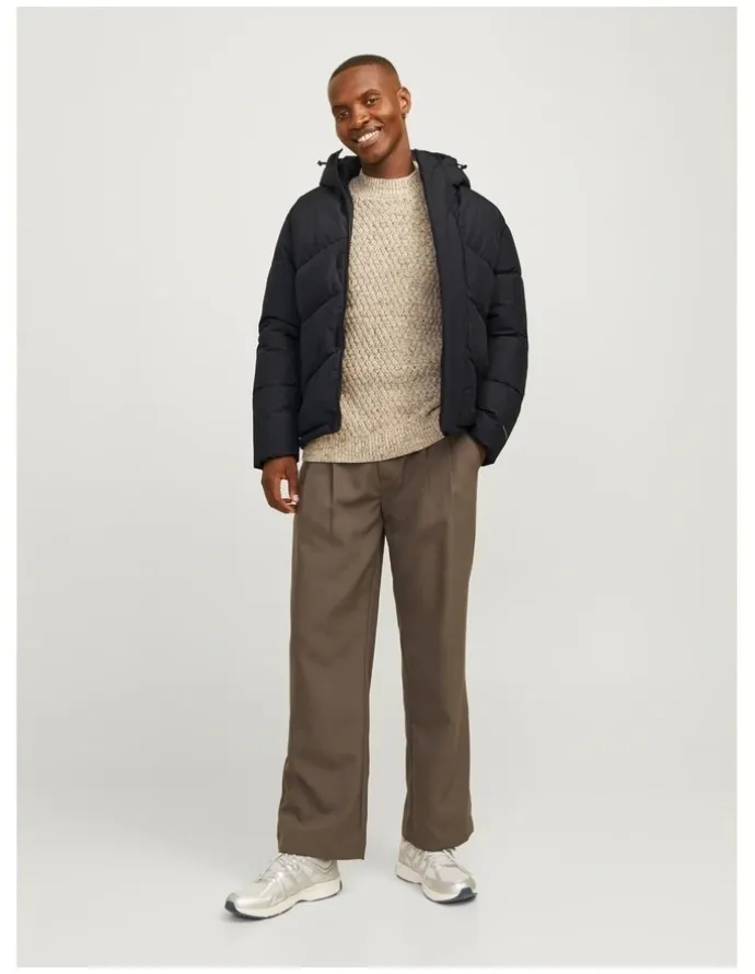Jack & Jones World Puffer Jacket in Black