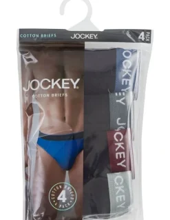 Jockey Brief 4 Pack in Black