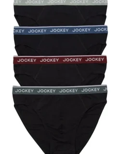 Jockey Brief 4 Pack in Black