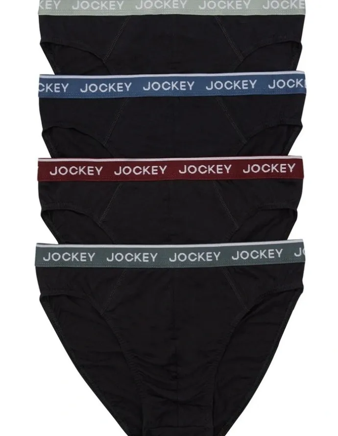Jockey Brief 4 Pack in Black