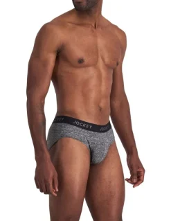 Jockey Comfort Classics Microfibre Marle Pack of 2 Briefs in Black