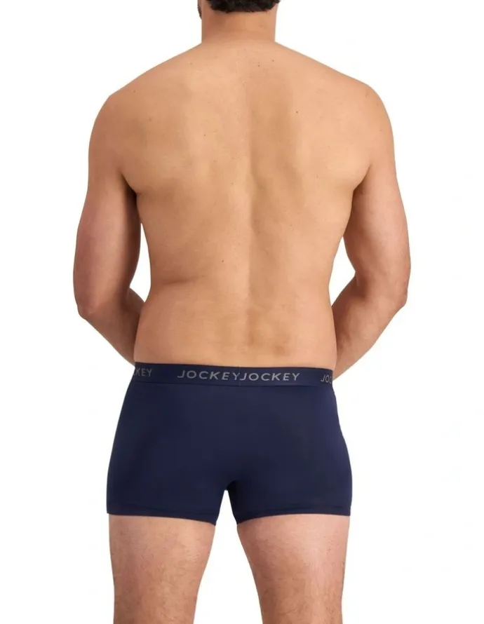Jockey Comfort Classics Microfibre Marle Trunks Pack Of 2 in Navy