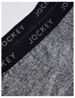 Jockey Comfort Classics Microfibre Marle Trunks Pack Of 2 in Black