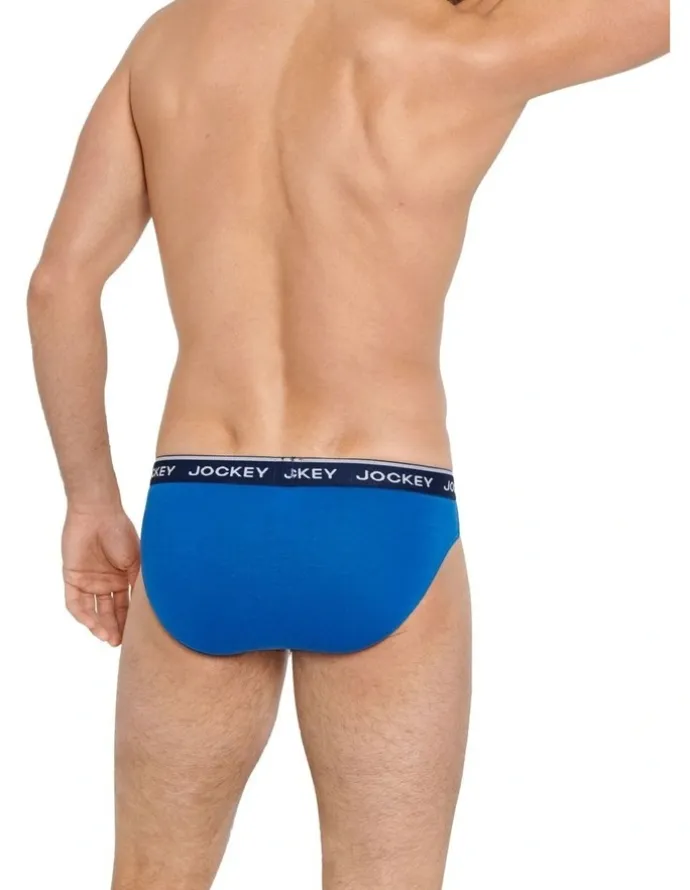 Jockey Cotton Briefs 4 Pack in Navy/Blue