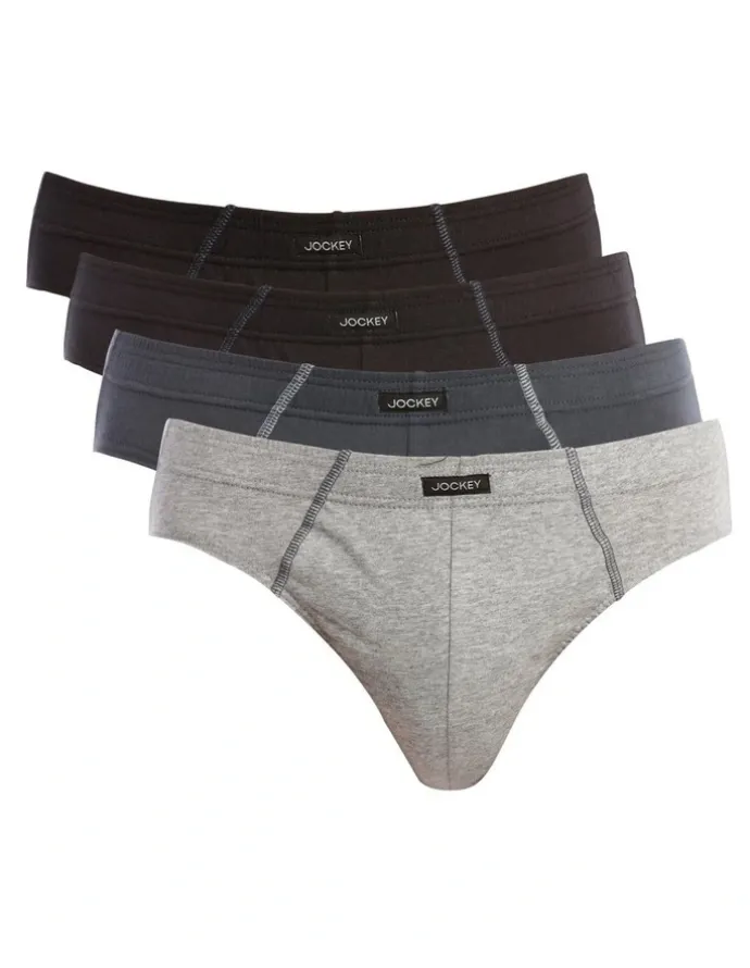 Jockey Cotton Briefs 4 Pack in Multi