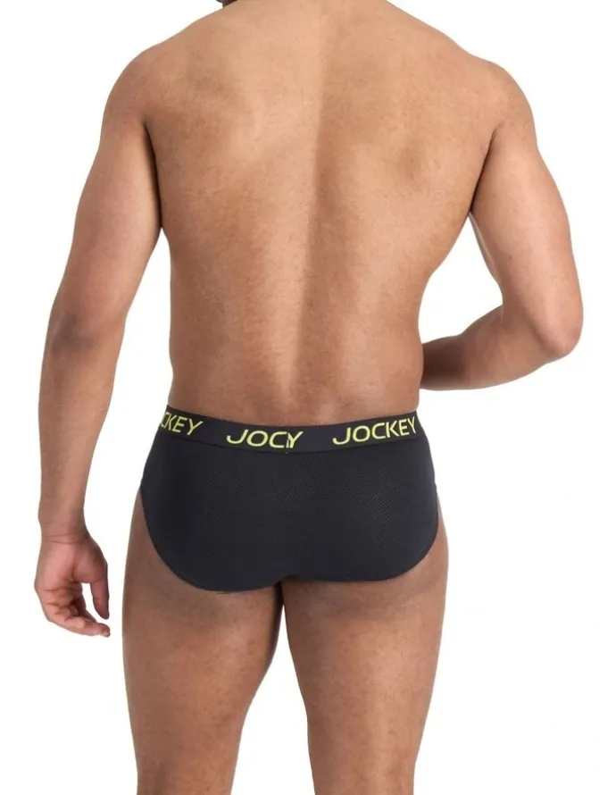 Jockey Performance Active Brief Cotton 2 Pack in Black