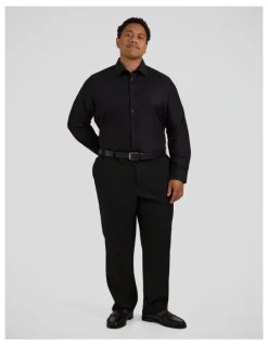 Johnny Bigg Ace Easycare Twill Dress Shirt in Black
