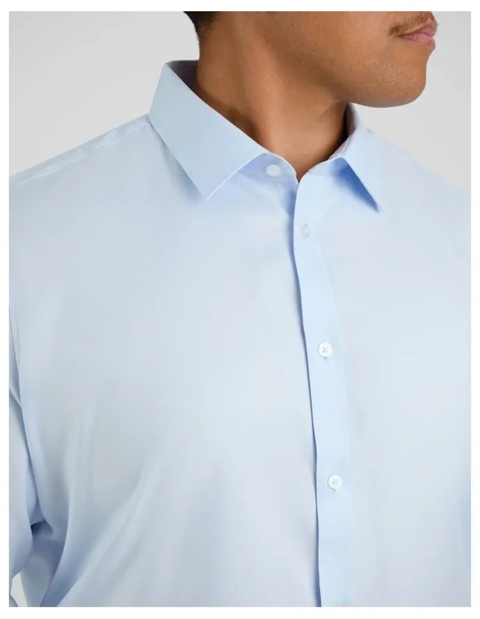Johnny Bigg Ace Easycare Twill Dress Shirt in Sky