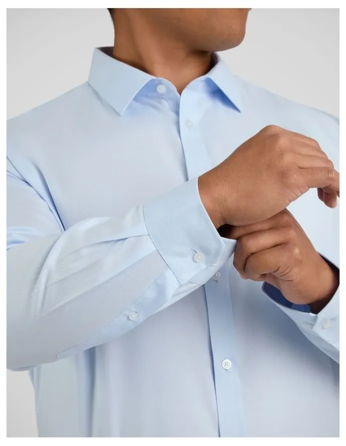 Johnny Bigg Ace Easycare Twill Dress Shirt in Sky