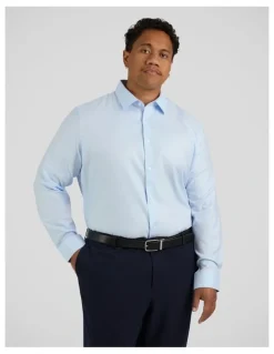Johnny Bigg Ace Easycare Twill Dress Shirt in Sky