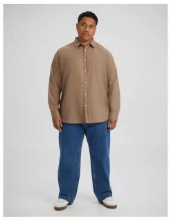 Johnny Bigg Anders Linen Shirt in Light Brown