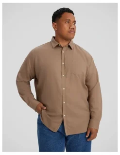 Johnny Bigg Anders Linen Shirt in Light Brown