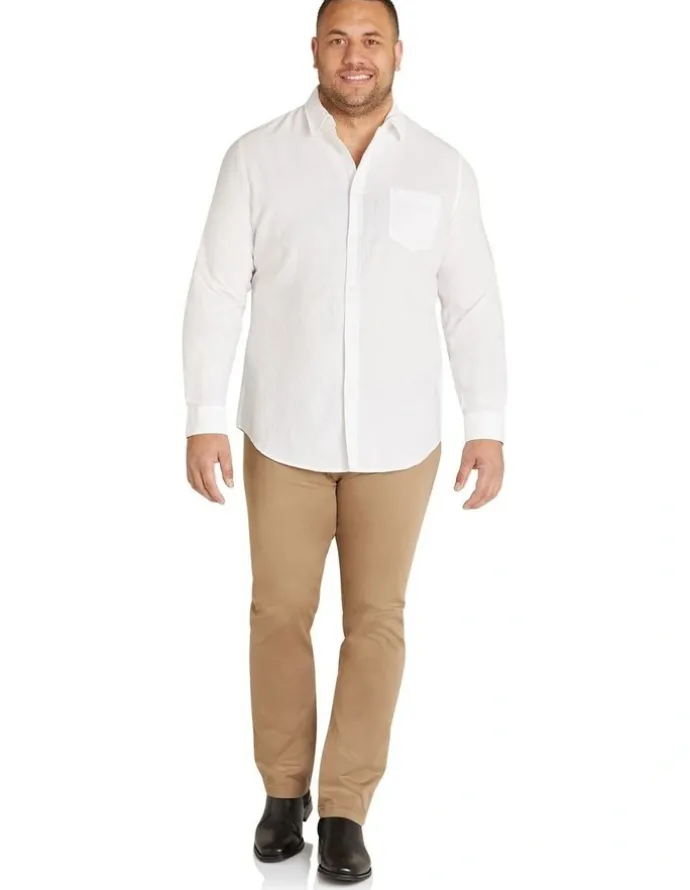 Johnny Bigg Anders Linen Shirt in White