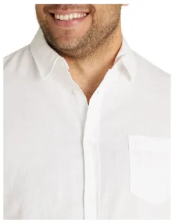 Johnny Bigg Anders Linen Shirt in White