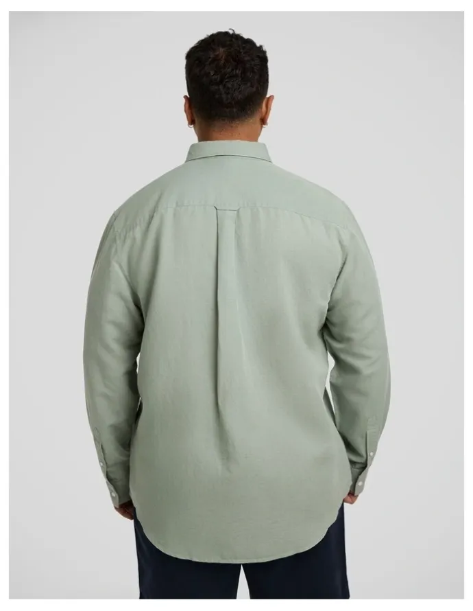 Johnny Bigg Anders Linen Shirt in Sage