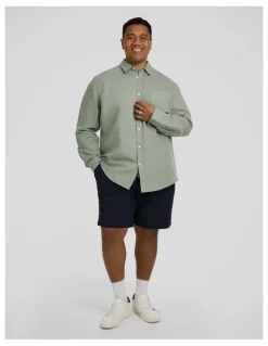 Johnny Bigg Anders Linen Shirt in Sage