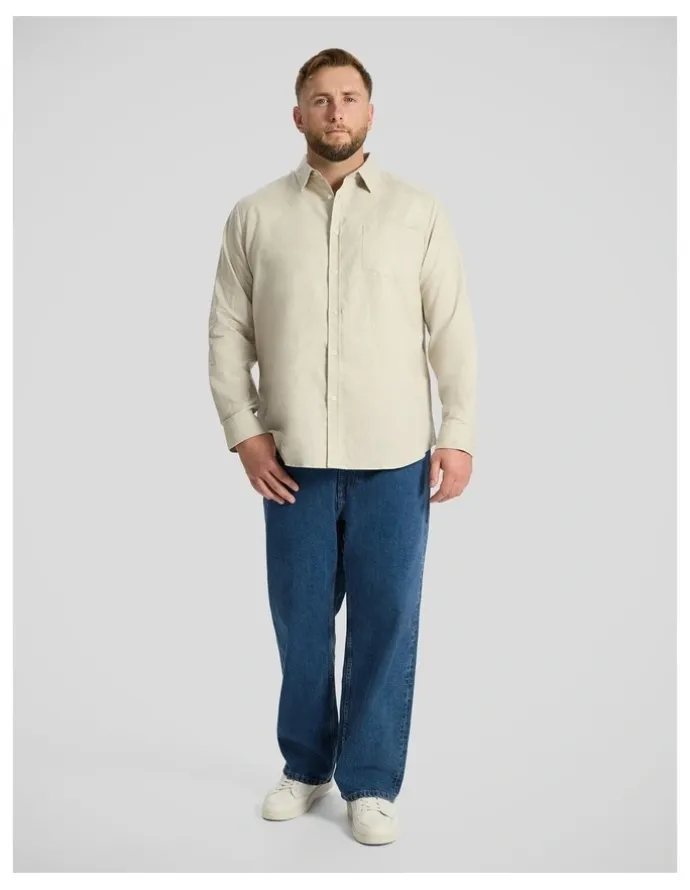Johnny Bigg Anders Linen Shirt in Latte