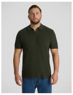 Johnny Bigg Arlo Knit Polo in Khaki