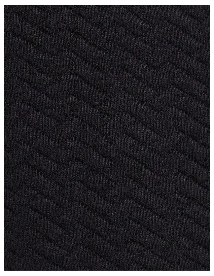 Johnny Bigg Asher Jacquard Crew Sweat in Black