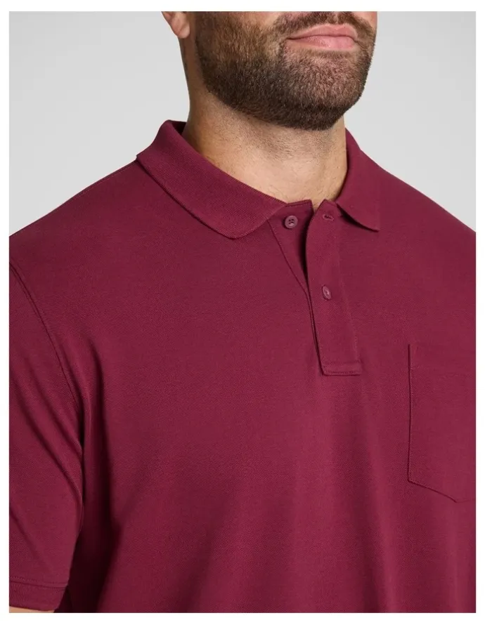 Johnny Bigg Asher Pique Polo in Burgundy