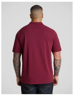 Johnny Bigg Asher Pique Polo in Burgundy