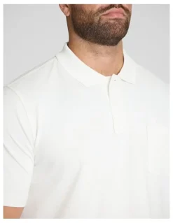 Johnny Bigg Asher Pique Polo in White