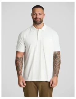 Johnny Bigg Asher Pique Polo in White